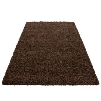 Demon Eenheid Quagga Bruin vloerkleed Shaggy Soft| Hoogpolig vloerkleed - vloerkleeddiscounter