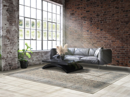 Vloerkleed Grando creme blauw 953