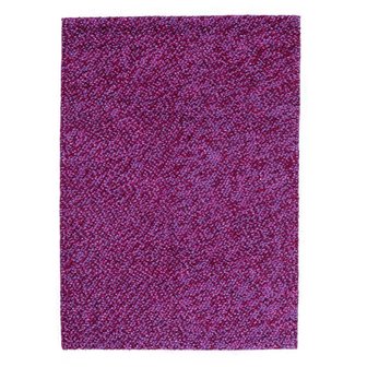 Wollen vloerkleed Kiezel kleur lila