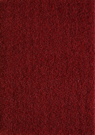 Rood hoogpolig vloerkleed of karpet