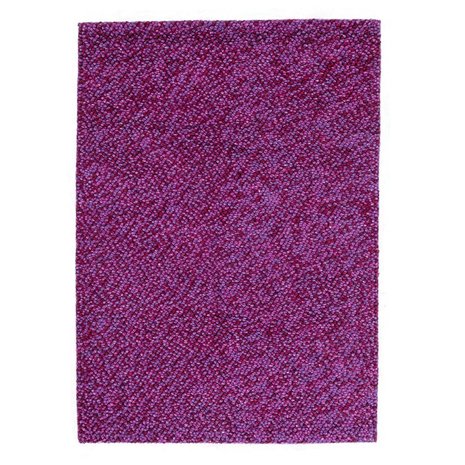 Wollen vloerkleed Kiezel kleur lila