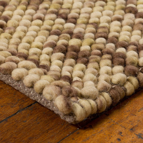 Wol vloerkleed Pixel kleur ivory multi