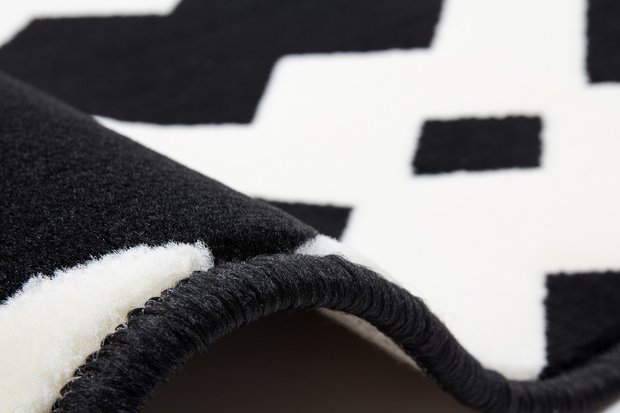 Designer vloerkleed Stellos Zwart Wit