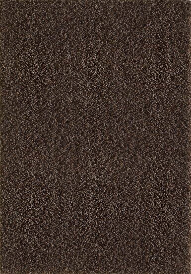 Donkerbruin hoogpolig vloerkleed of karpet