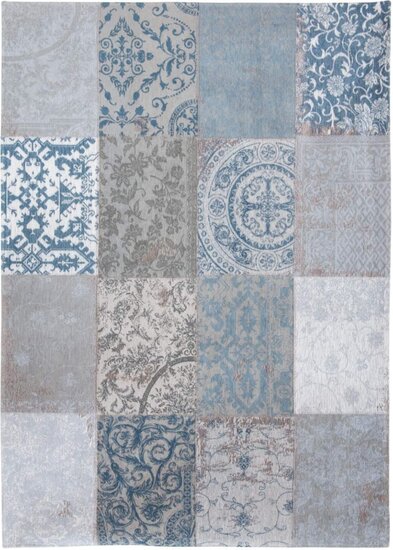 Patchwork vloerkleed 8981 blauw