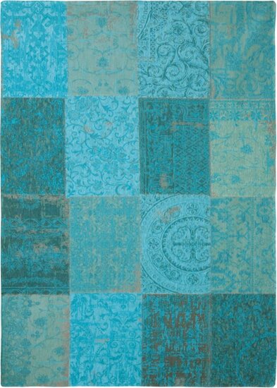 Patchwork vloerkleed 8015 azur