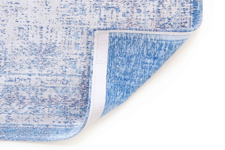 Blauw katoenen vloerkleed Elite l.blauw 9065