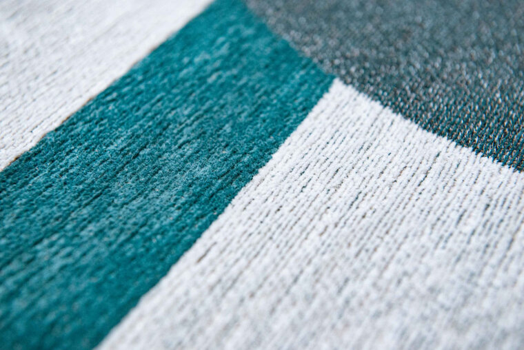 Turquoise vloerkleed Julia grijs turquoise 9208