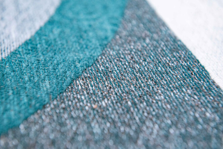 Turquoise vloerkleed Julia grijs turquoise 9208