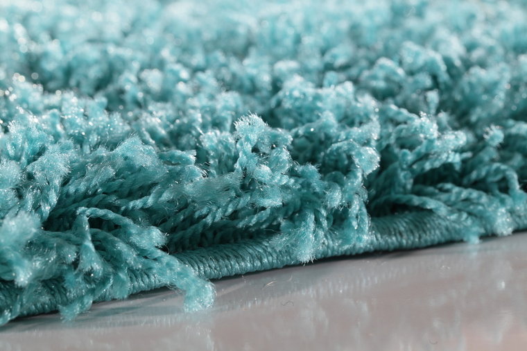 Turquoise effen vloerkleden