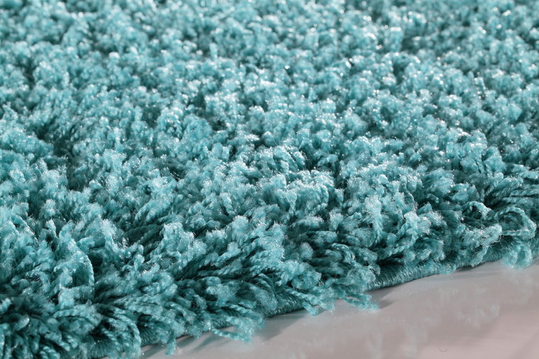 Turquoise effen vloerkleden