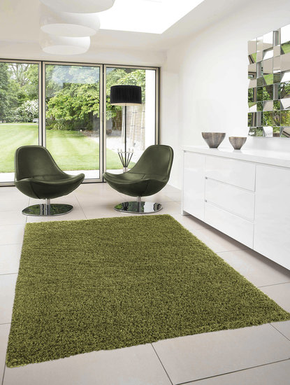 hoogpolig groen tapijt, vloerkleed, karpet