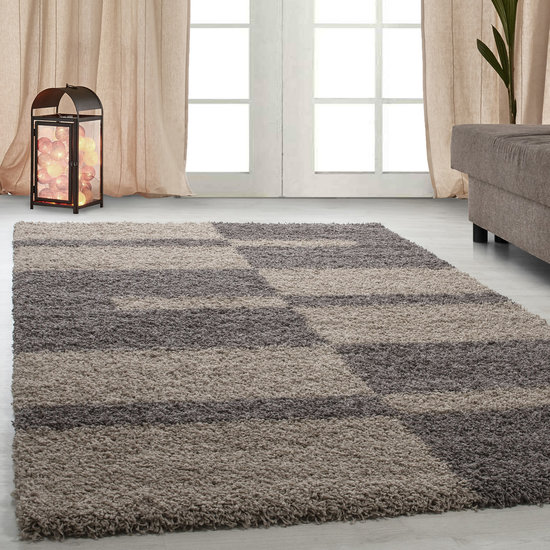 Hoogpolig vloerkleed Galaxy 2505 kleur Taupe