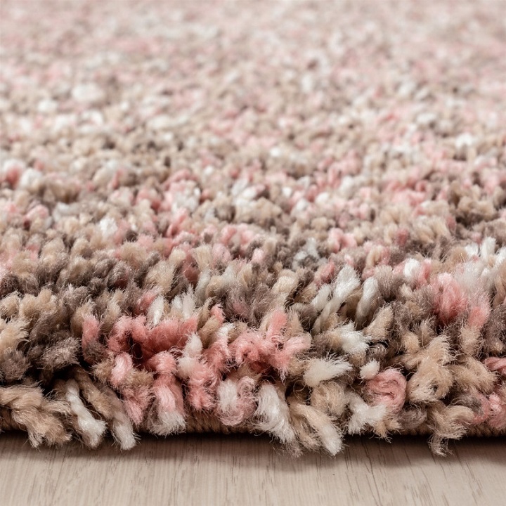 Hoogpolig roze vloerkleed Shaggy Queen 4500 -