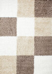 Modern geruit vloerkleed Adriana Shaggy  1501/AY Bruin Modern geruit vloerkleed Adriana Shaggy  1501/AY Bruin