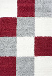 Modern rood vloerkleed Adriana Shaggy  1501/AY Rood Modern rood vloerkleed Adriana Shaggy  1501/AY Rood