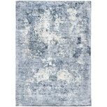 Viscose vloerkleed Daimond vintage blauw