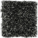 Hoogpool vloerkleed Tango zwart grijs Hoogpool vloerkleed Tango zwart grijs