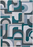 Design vloerkleed Julia grijs turquoise 9208 Design vloerkleed Julia grijs turquoise 9208