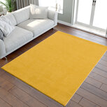 Effen vloerkleed Boston geel 9506 Effen vloerkleed Boston geel 9506
