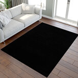 Effen vloerkleed Boston zwart 9503 Effen vloerkleed Boston zwart 9503